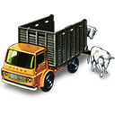 Cattle Truck With Cattle Icon